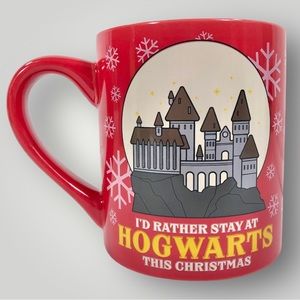 Harry Potter Holiday Mug I'd Rather Stay At Hogwarts This Christmas Ceramic Cup